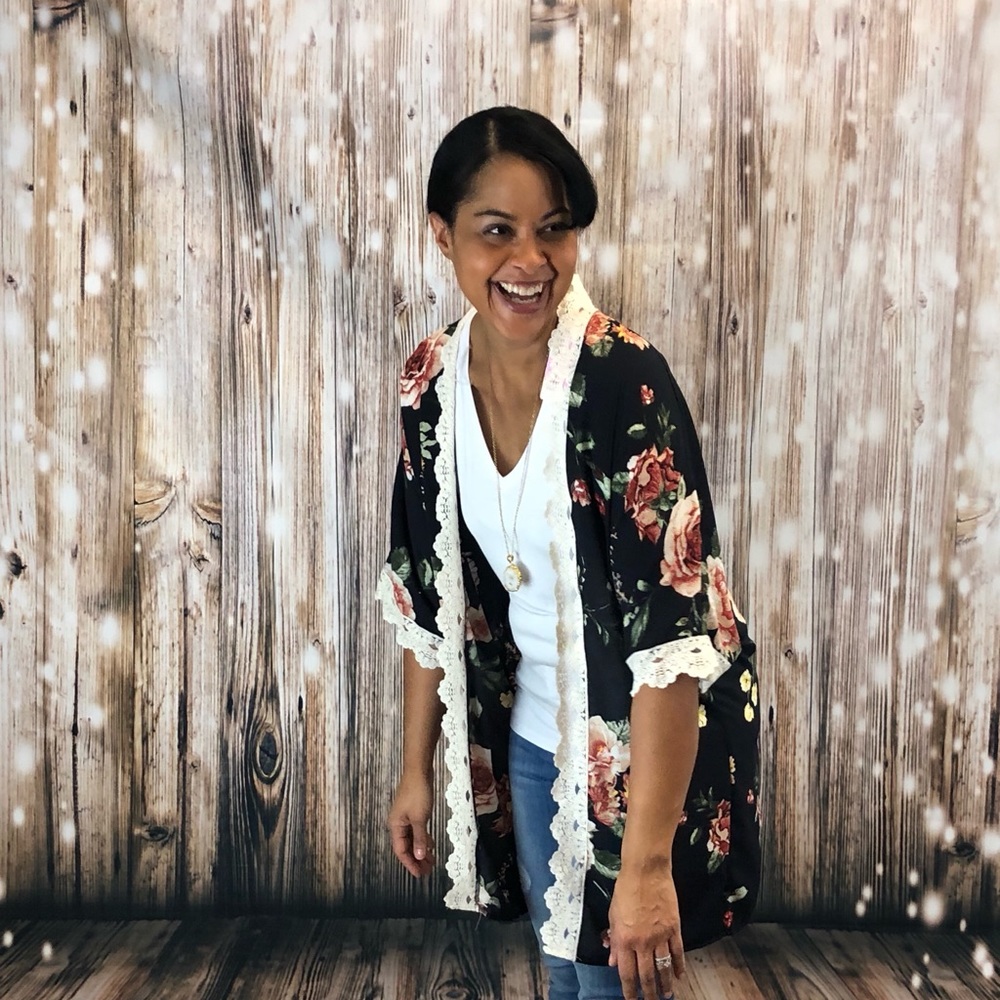 Navy American Honey Kimono